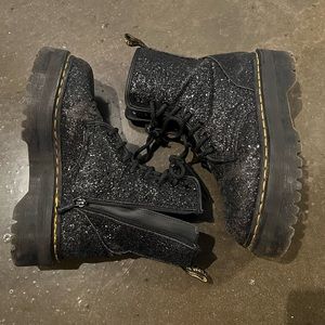 Rare Dr Marten Molly Glitter Platform Boot